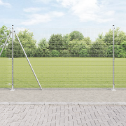vidaXL Stängselstolpset Set om 2 Galvaniserat stål 10 x 1.5 m Hållbart