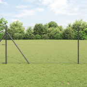 vidaXL Hexagon Staket Grå 1.4x25 m Stål