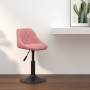 vidaXL Barpall Geometriskt Rosa 46 x 44 x (62.5-77.5) cm Konstläder