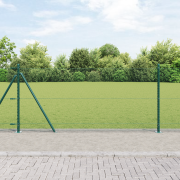 vidaXL Hexagonstaket Grön 0.8x25 m Stål