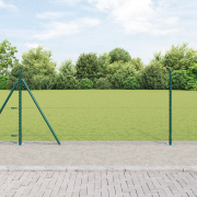 vidaXL Stängselset Set med 2 Mörk Grön Galvaniserat Stål 25 x 1 m