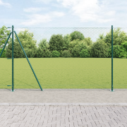 vidaXL Hexagon Staket Grön 1.4x100 m Stål