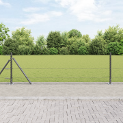 vidaXL Hexagonstängsel Grå 0.4x10 m Stål