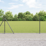 vidaXL Hexagon Fence Grå 0,8x50 m Stål