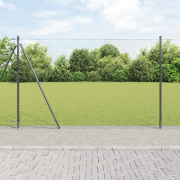 vidaXL Hexagon staket grå 1,6x50 m stål