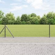 vidaXL Hexagonstängsel Grå 0.4x100 m Stål