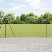 vidaXL Hexagon Staket Grå 1,2x100 m Stål