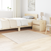 vidaXL Shaggy Mat Hög Lugg Grädde 120x120 cm PP