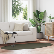 vidaXL Matta "HUARTE" Skogsgrön 100x200 cm Oval
