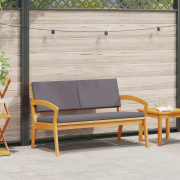 vidaXL Trädgårdsbänk med Kuddar 115x70x72 cm Massivt Akaciaträ