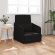 vidaXL Golvsängsoffa 2-i-1 Svart 65x80x83 cm Tyg