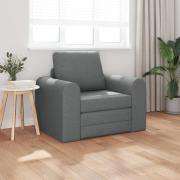 vidaXL Golvsoffa Bed 2-i-1 Mörkgrå 98x71x83 cm Tyg