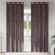 vidaXL Bruna Sammetgardiner 2 st med Ögonringar 245x140 cm