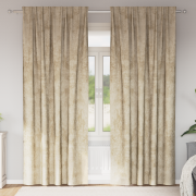 vidaXL Sammetsgardiner 2 st med öljett Grädde 260x140 cm