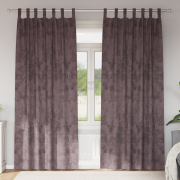vidaXL Sammetsgardiner 2 st med ögla Brun 260x140 cm