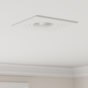 vidaXL Inbyggda Spotlights 12 st Fyrkantig GU10 Vit 91x91 mm