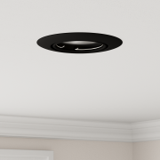 vidaXL Inbyggda Spotlights 24 stycken Runda GU10 Svart Ø90 mm Stål