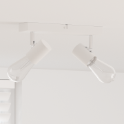 vidaXL takspotlight 2-vägs justerbar vit E27