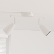 vidaXL takspotlight 2 vägar justerbar vit GU10
