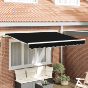 vidaXL Markis Ersättningstyg för 3.5x2 m Ram - Svart