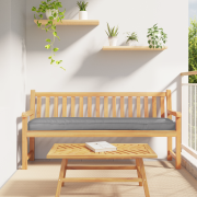 vidaXL Pallkudde för bänk Grå 200x40x8 cm Oxford-tyg
