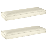 vidaXL Pallkuddar för Bänk 2 st Grädde 120x40x8 cm Oxfordtyg