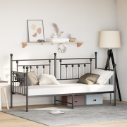 vidaXL Sängram Svart 75x190 cm Stål
