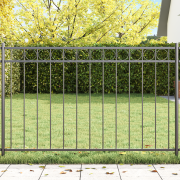 vidaXL Grått Stängselpanel av Stål 1.7x0.8 m