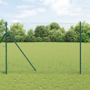 vidaXL Stålpålar 7 st Grön Ø32 mm 200 cm Galvaniserad Stål