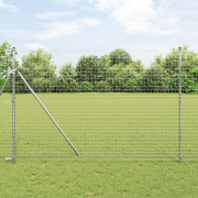 vidaXL Staketstolpar 7 st Ø32 mm 200 cm Galvaniserat Stål