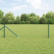 vidaXL Staketstolpar med spik 7 st Ø32 mm 120 cm Galvaniserat stål