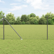 vidaXL Stängselposter med spik 7 stycken Ø32 mm 160 cm Galvaniserad st...