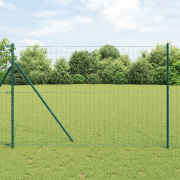 vidaXL Eurostaket Grön 1.5x10 m Stål