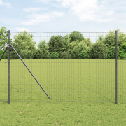 vidaXL Euro Staket Grå 1.5x10 m Stål