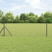 vidaXL Eurostängsel Grå 0,4x50 m Stål
