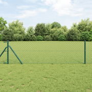 vidaXL Kedjestängsel Grön 0.8x10 m Stål
