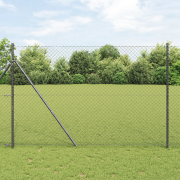 vidaXL Kedjeskydd Grå 1.6x10 m Stål