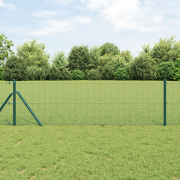 vidaXL Svetsat Trådgärde Grön 0.8x25 m Stål