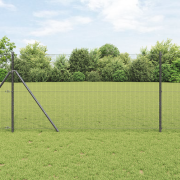 vidaXL Svetsad Trådhäck Grå 1.4x25 m Stål