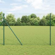 vidaXL Hexagonstängsel Grön 1.4x25 m Stål