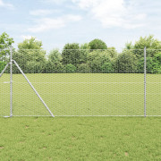 vidaXL Hexagonstängsel 1.4x50 m Galvaniserat Stål