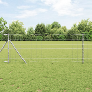 vidaXL Fältstängsel 0.8x25 m Galvaniserat stål