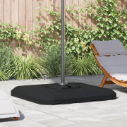 vidaXL Set med Cantileverparasolbas 4 pcs Svart 98 x 98 x 13 cm Plast