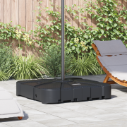 vidaXL Set med Cantileverparasolbas 2 pcs Svart 88 x 88 x 19 cm Plast