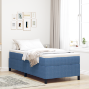vidaXL Sängram Blå 90x190 cm Corduroy Tyg