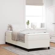 vidaXL Sängram Gräddvit 100x200 cm Corduroytyg