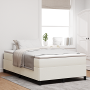 vidaXL Sängram Grädde 120x190 cm Kordfluväp