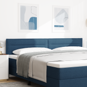 vidaXL Huvudgavel Linje Design Blå 200 cm Tyg