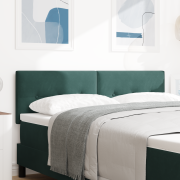 vidaXL Sänggavel Knappstoppad Mörkgrön 160 cm Sammet