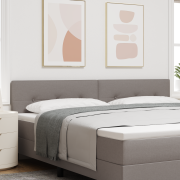 vidaXL Sänggavel Med Knappslående Taupe 200 cm Tyg